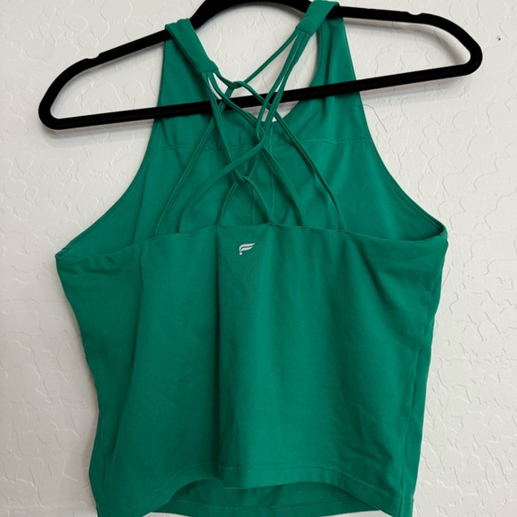 FABLETICS Built-In Bra Tank - Green - Size Medium - Picture 4 of 6